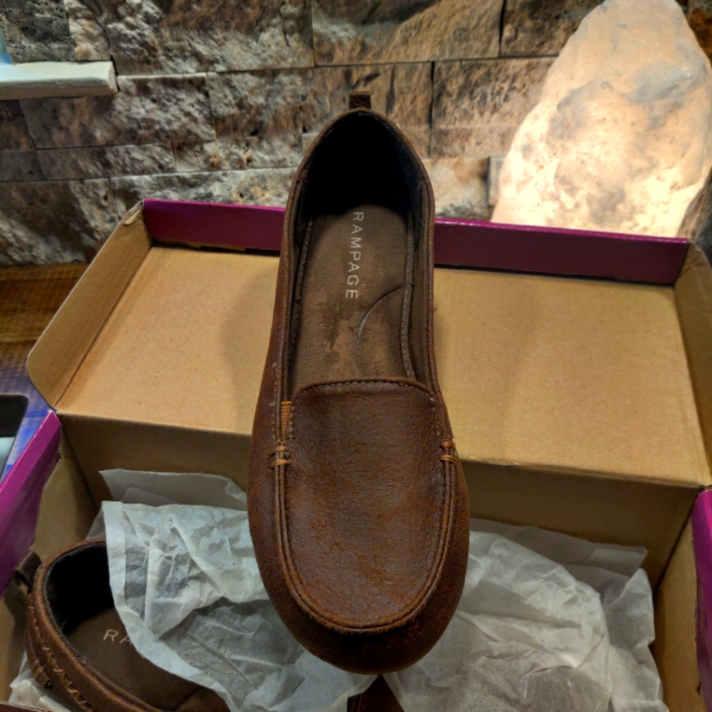 Rampage Autumn Brown leather/suede feeling loafers